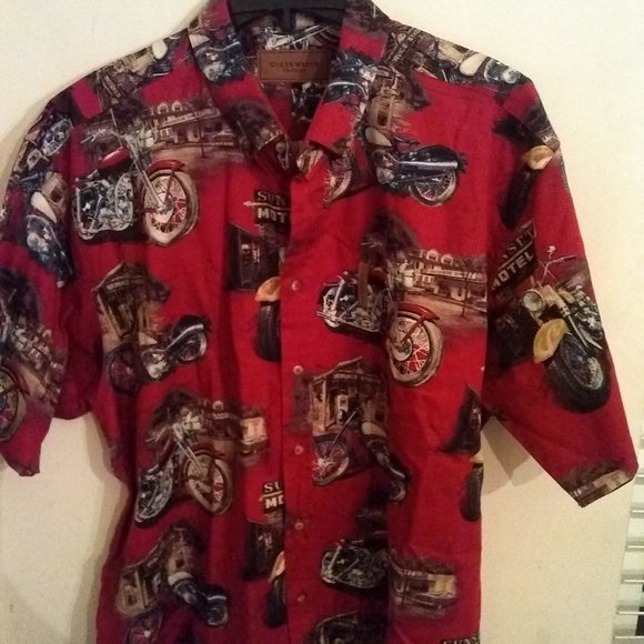 North River Motorcycle Red Button Down XL NWT COLLEGE SCHOOL FALL. CHRISTMAS NWT - Picture 1 of 5